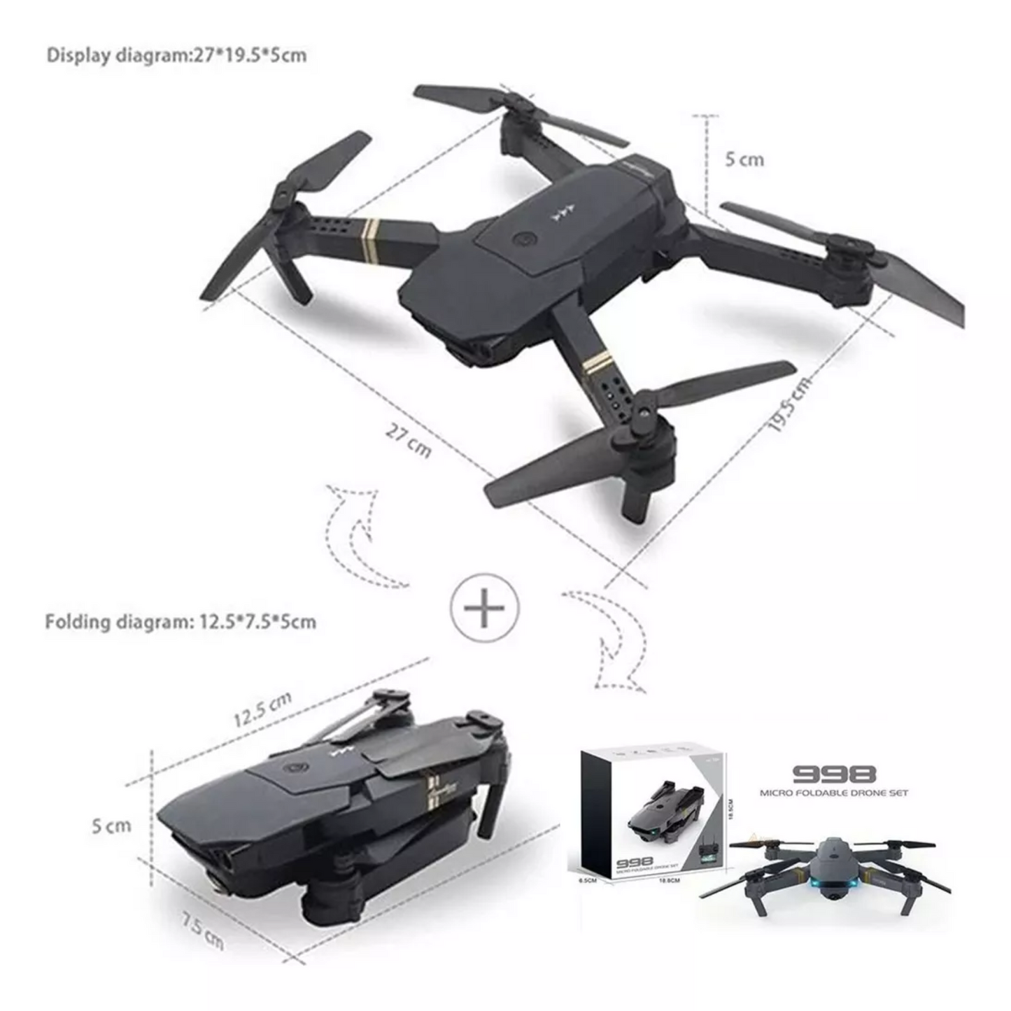 DRONE DOBLE CAMARA 4K WI-FI