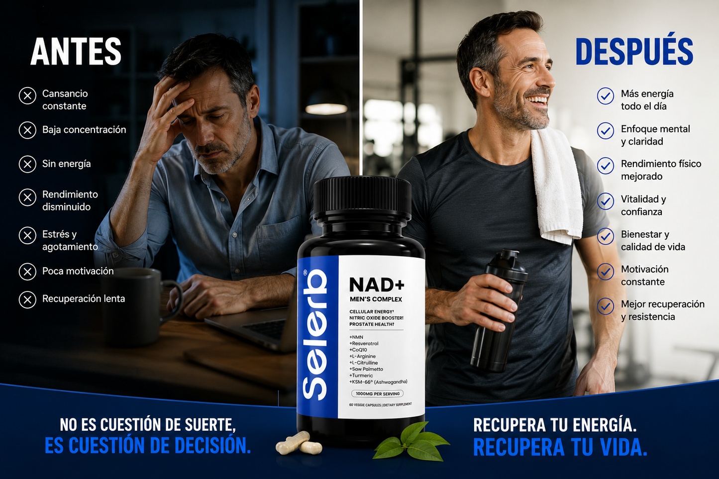 SELERB NAD MEN´S COMPLEX 60 CAPSULAS